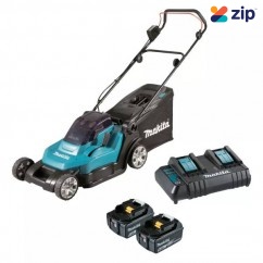 Makita DLM432CT2 - 36V (18V x 2) 5.0Ah 50L 430MM Cordless Lawn Mower Kit